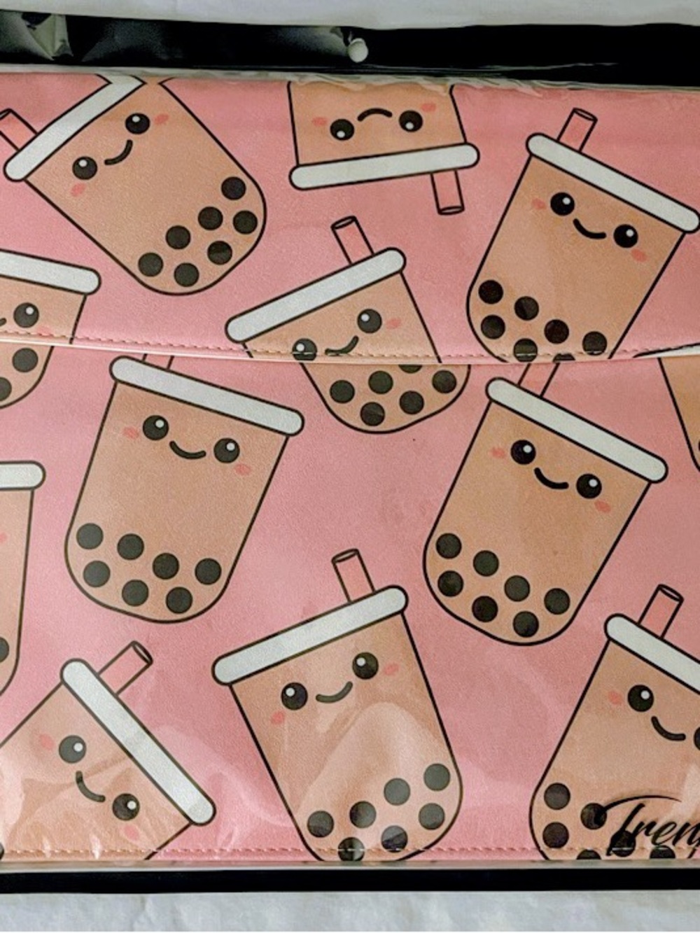 Laptop Sleeve for 15” Pink Bubble Tea with Kawaii Boba Print